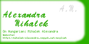 alexandra mihalek business card